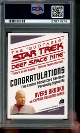 2007 Star Trek: Deep Space Nine Autograph Avery Brooks LE Auto PSA 10 POP 1